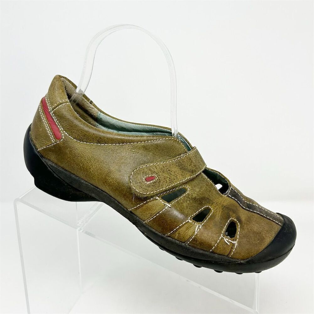 Wolky Women's Slip On Sporty Sandals Brown Cut-Out Size 37 (US 6) Casual Summer